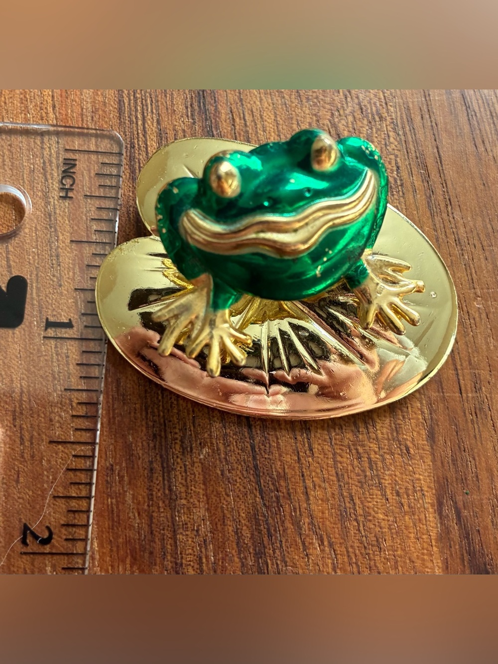 Lot of 5 VTG Frog Reptile Brooch Gold Tone Green Rhinestone Liz Claiborne - Picture 4 of 11